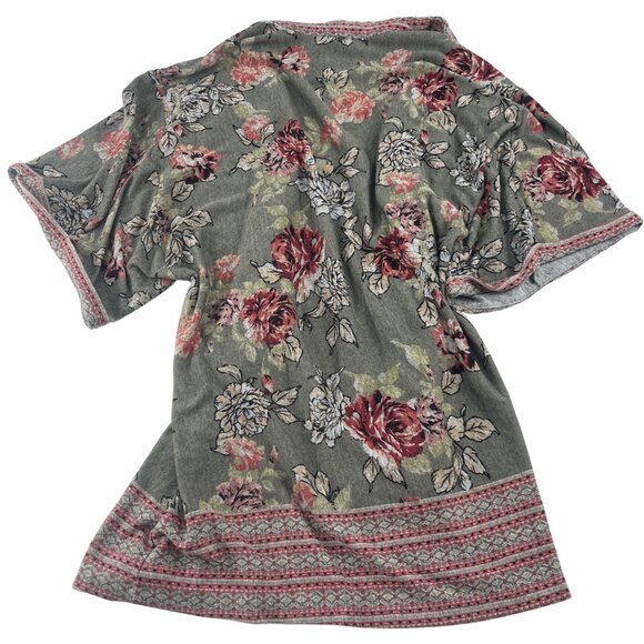 Bobeau Women's Floral Kimono Cardigan Size Large - Picture 5 of 5